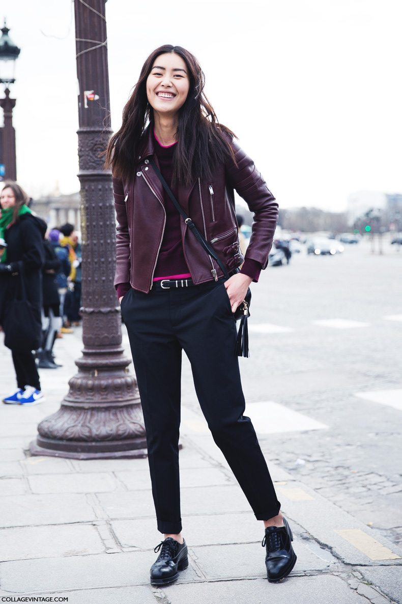 Paris_Fashion_Week_Fall_14-Street_Style-PFW-Model_burgundy_Biker-