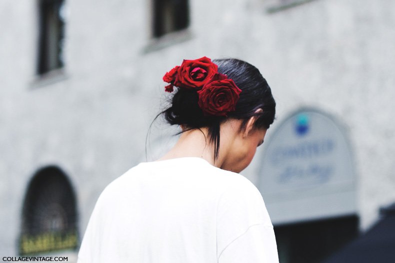 Milan_Fashion_Week_Spring_Summer_15-MFW-Street_Style-Hairdo_Dolce_Gabbana-Flowers-2