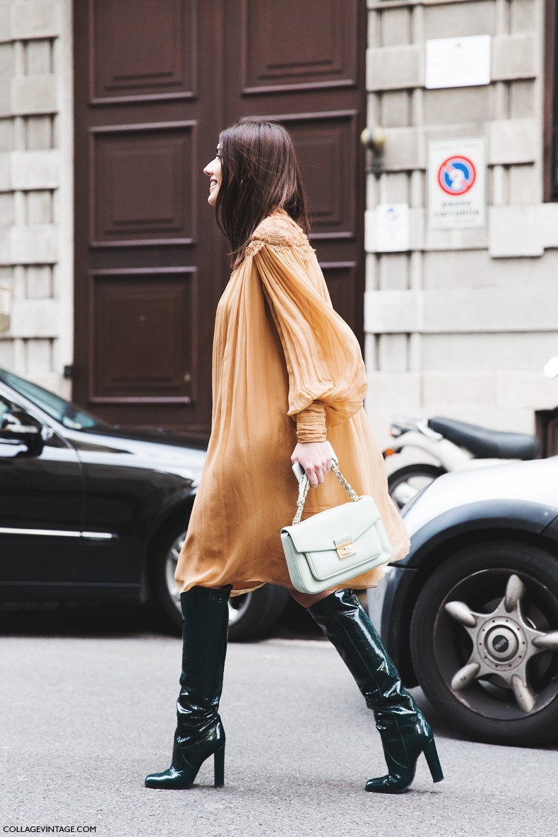 Milan_Fashion_Week-Fall_Winter_2015-Street_Style-MFW-Patricia_Manfield-Alberta_Ferreti_Dress-2