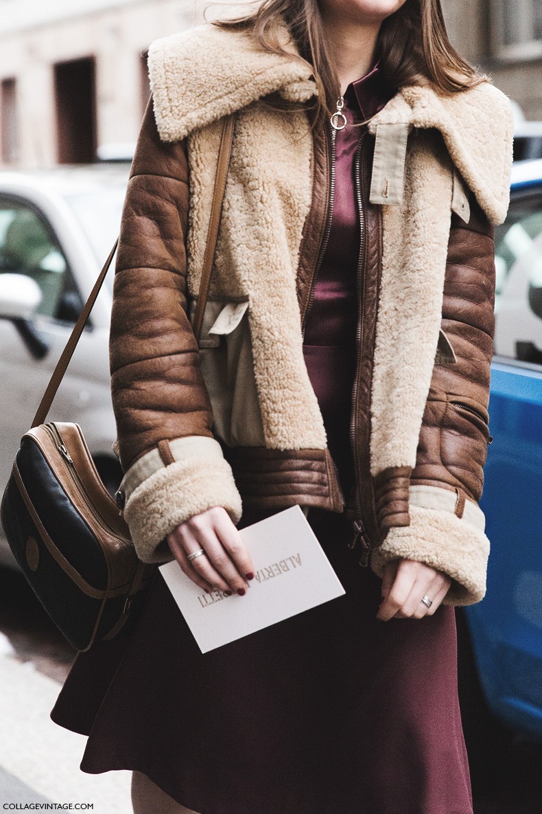 Milan_Fashion_Week-Fall_Winter_2015-Street_Style-MFW-Shearling_Coat-