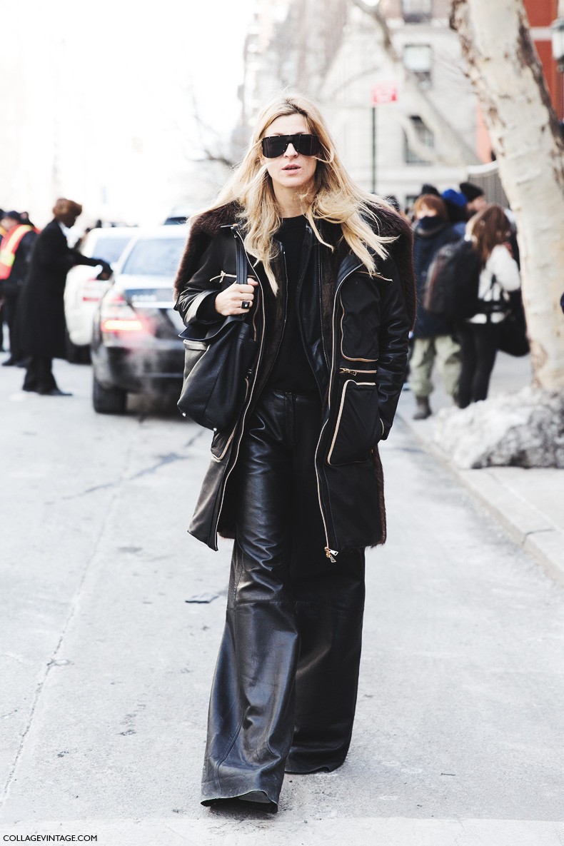 New_York_Fashion_Week-Fall_Winter_2015-Street_Style-NYFW-Ada_kokosar-Leather_Trousers-1