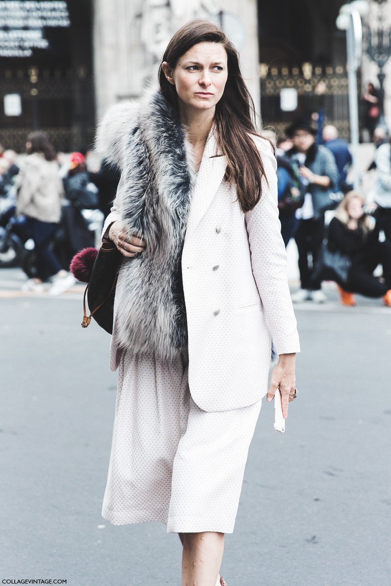 Paris_Fashion_Week-Fall_Winter_2015-Street_Style-PFW-Fur_Scarf-Stella_McCartney-