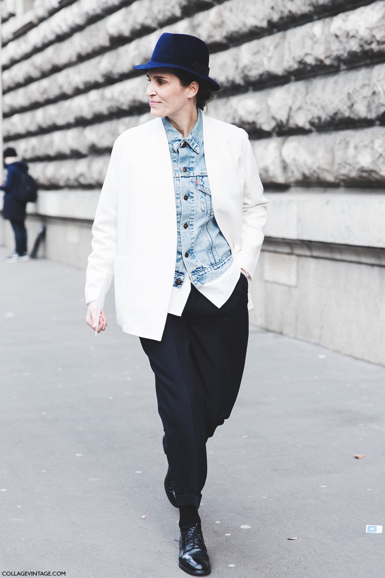 Paris_Fashion_Week-Fall_Winter_2015-Street_Style-PFW-Tomboy-Denim_Jacket-