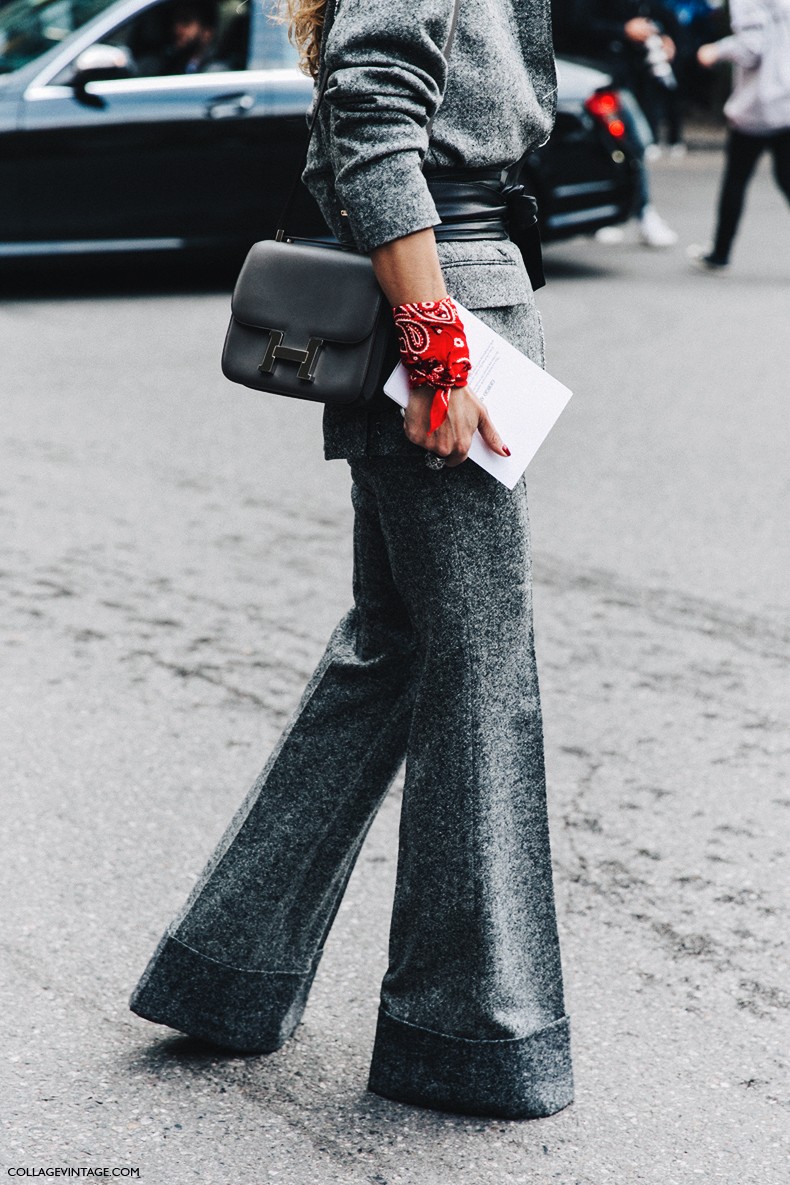 MFW-Milan_Fashion_Week-Spring_Summer_2016-Street_Style-Say_Cheese-Grey_Suite-Bandana-Hermes_Bag-