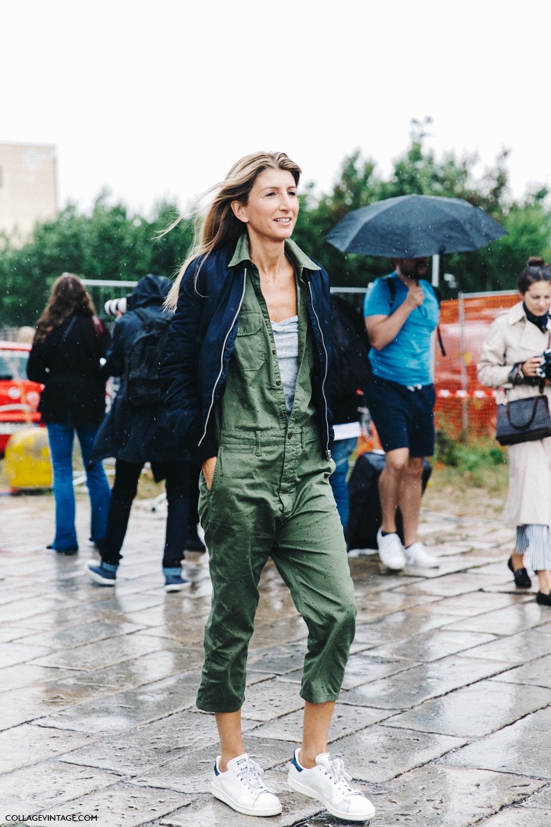 MFW-Milan_Fashion_Week-Spring_Summer_2016-Street_Style-Say_Cheese-Gucci-Sarah_Ruston-Bomber-Khaki_Jumpsuit-Adidas