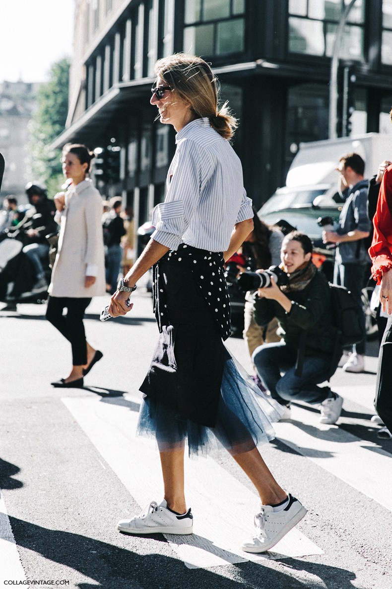 Sarah_Ruston-Sneakers-Tulle_Skirt-Striped_Shirt-