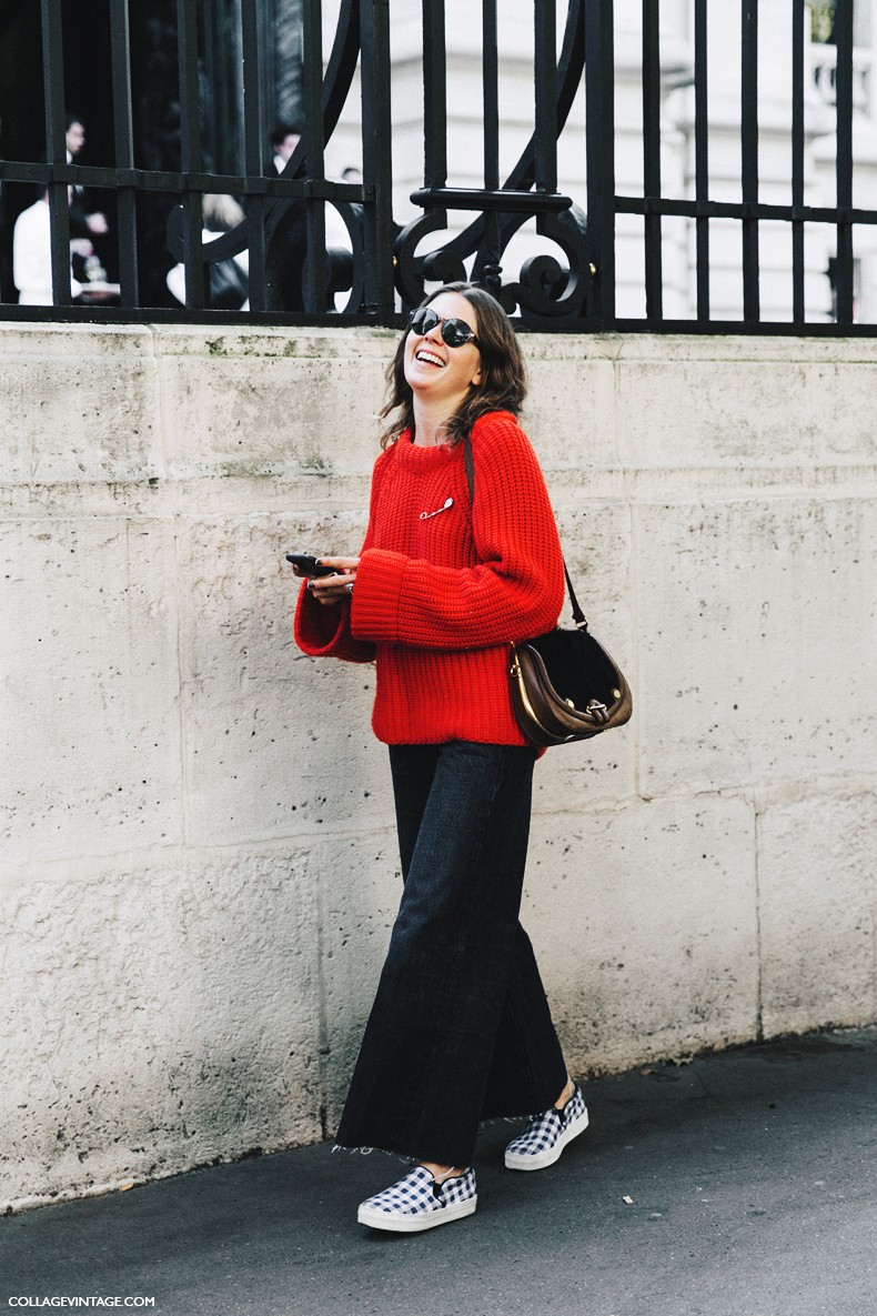 PFW-Paris_Fashion_Week-Spring_Summer_2016-Street_Style-Say_Cheese-Red_Sweater-