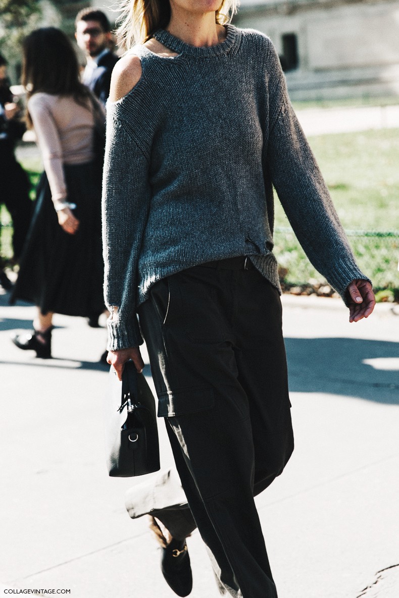 PFW-Paris_Fashion_Week-Spring_Summer_2016-Street_Style-Say_Cheese-open_Sweater-Gucci_Loafers-