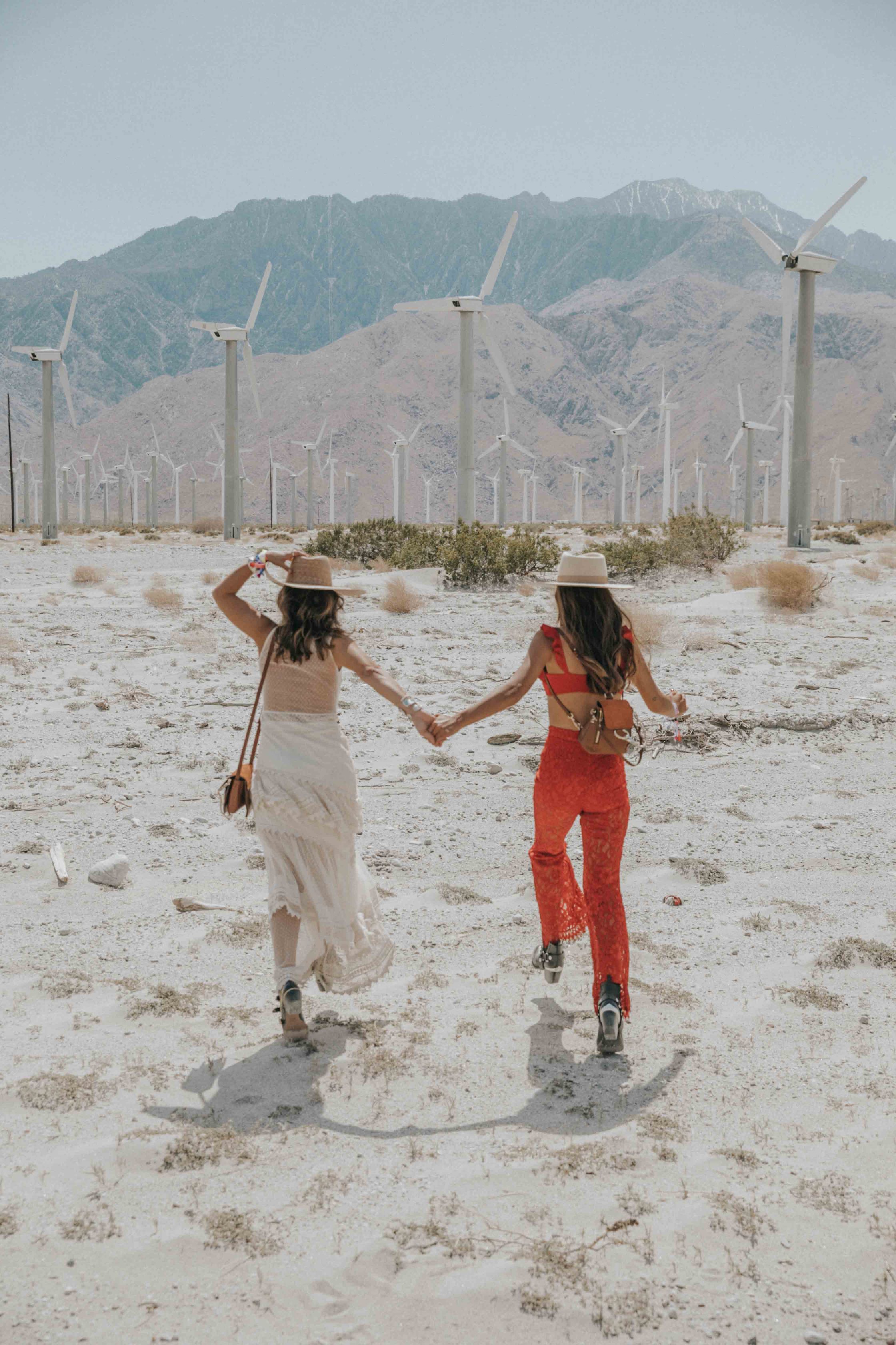 Collage Vintage at Coachella wearing a Long summer dress